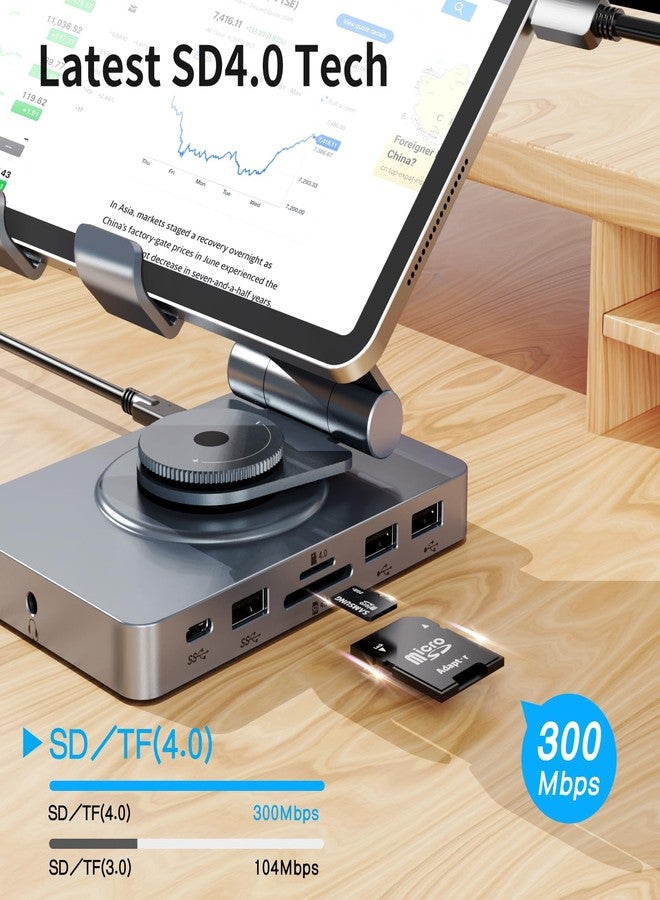 NewQ Versatile Usb C Docking Station For Ipad (Usb-C), 11-In-1 With Sd Tf 4.0 Reader, 4K@60Hz Hdmi, Rj45, Audio, A, C, Rotatable, Also Tablet, Steam Deck, Rog Ally, Legion Go, 65W Adapter - Image 5