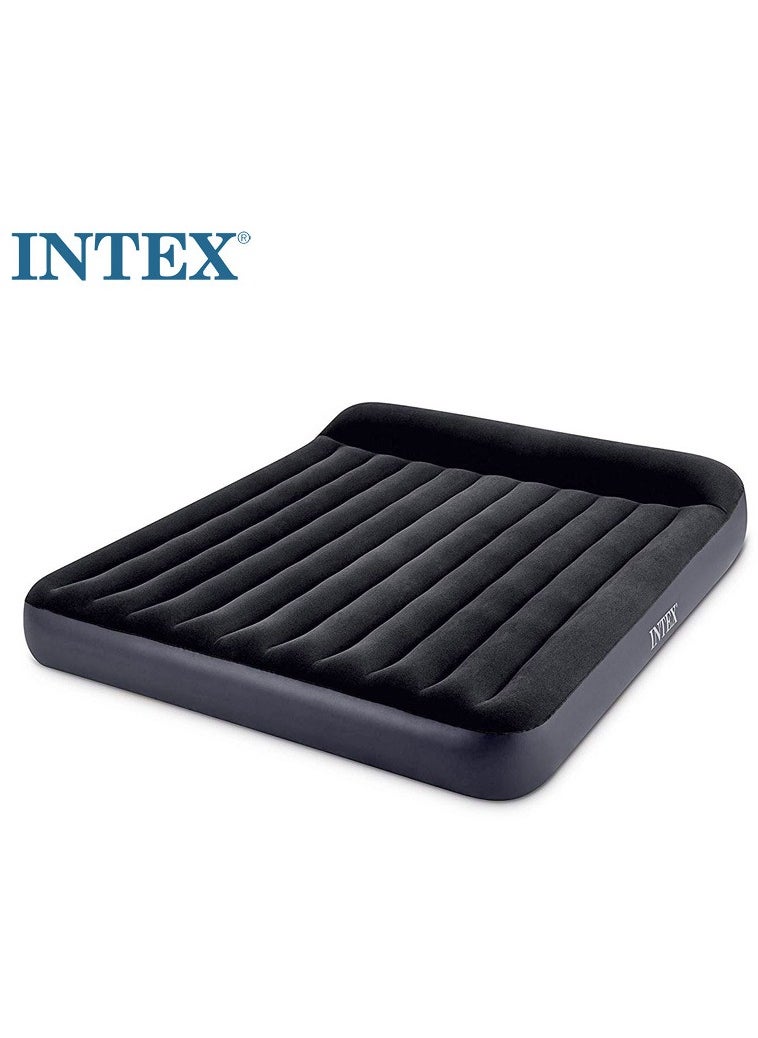 INTEX Intex Inflatable Mattress with Built in USB Interface Charging Pump，Soft Indoor and Outdoor Inflatable Air Mattress，Thickening Outdoor Camping Air Mattress Bed，Handy Black Airbed 183×203×25CM  - Image 1