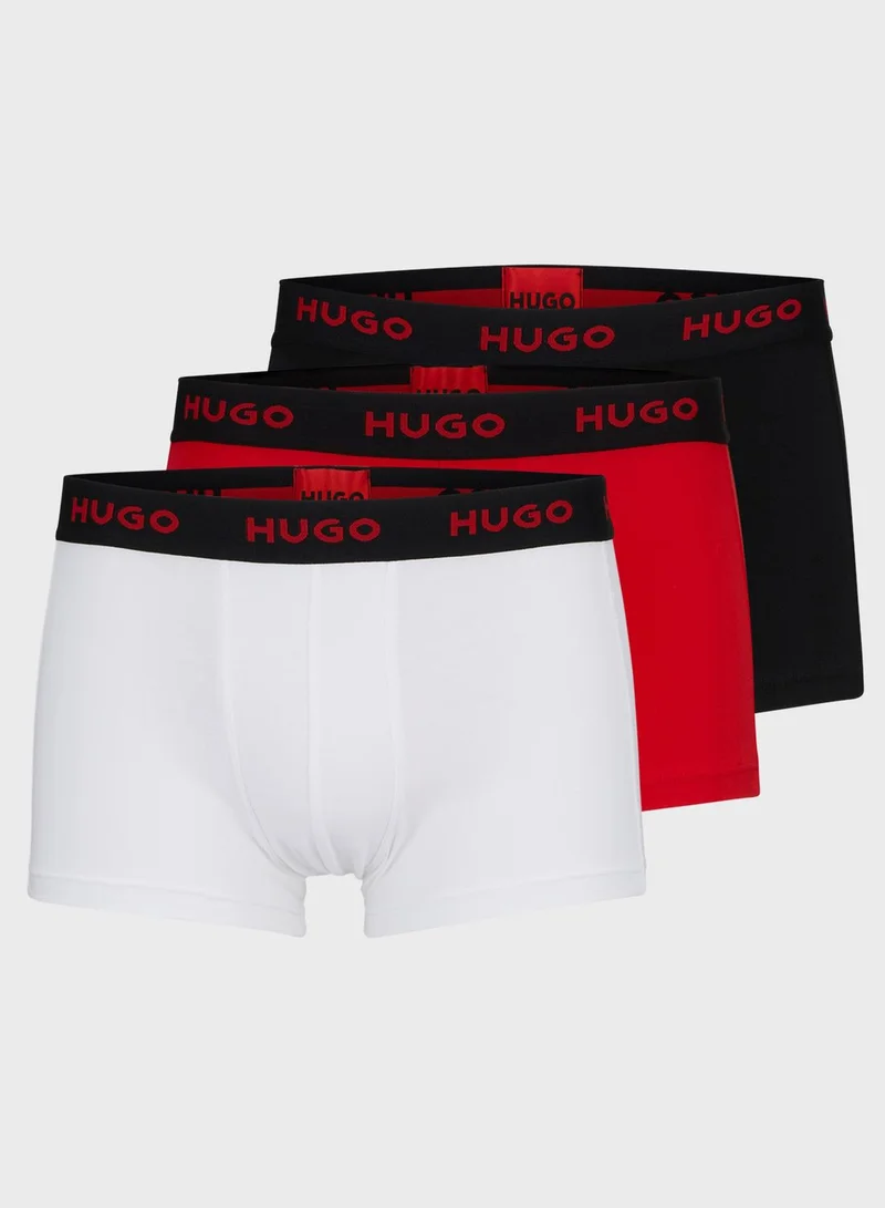HUGO 3 Pack Logo Trunks