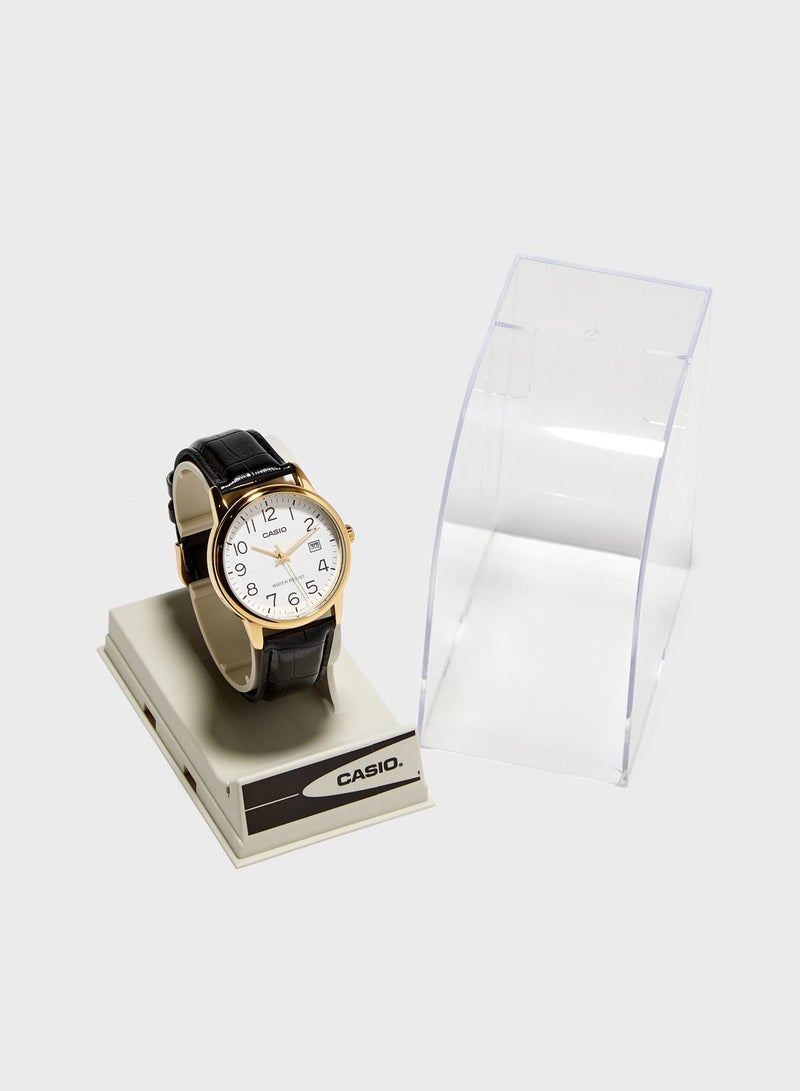كاسيو ساعة انالوج جلد اصلي - Image 4