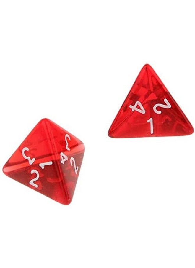 60 Gem Multisided Dices Polyhedral Dice Set D4 D&D Trpg Cup Games Red 60Pcs