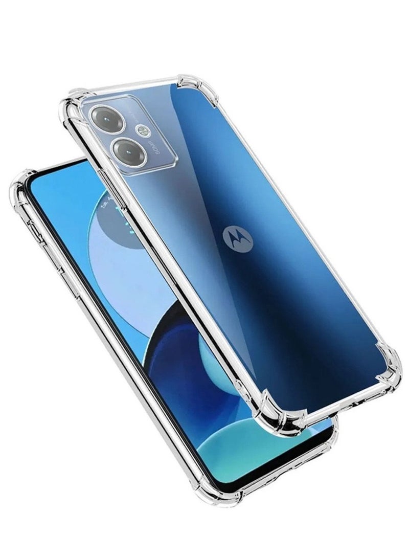 Techie Motorola Moto G14 TPU Bumper Corner Case with Camera Lens Protection Transparent Protective Back Cover - Image 2