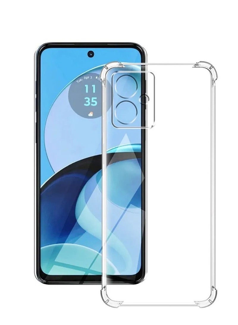 Techie Motorola Moto G14 TPU Bumper Corner Case with Camera Lens Protection Transparent Protective Back Cover - Image 1