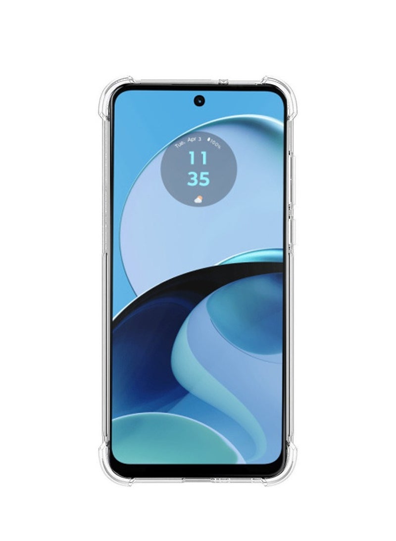 Techie Motorola Moto G14 TPU Bumper Corner Case with Camera Lens Protection Transparent Protective Back Cover - Image 3