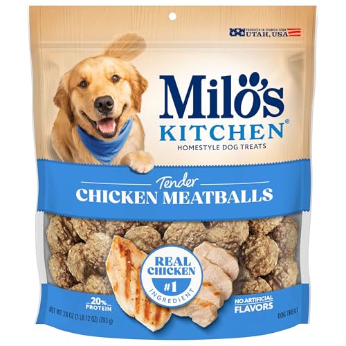 Milo's Kitchen Homestyle Dog Treats, Chicken Meatballs, 28 Ounce, High Protein, No Artificial Flavors - Image 1