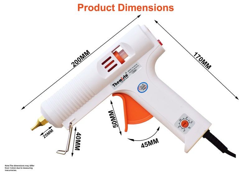 Themisto - Built With Passion Glue Gun With Free Hot Melt Glue Sticks (5 Pcs),Multi Tempreture Hot Melt Glue Gun/ 150W Multi Temperature High Power Hot Melt Glue Gun - Corded Electric - Image 3