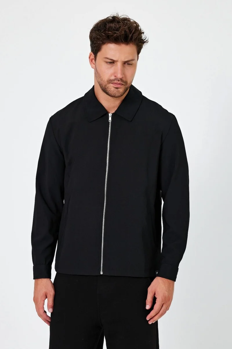 الكسندر جاردي Shirt Collar Zippered Coat (E24-00201)