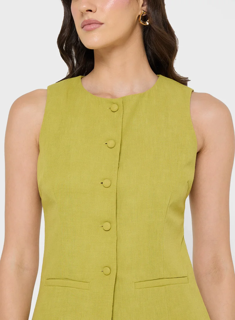 VERO MODA Vmjosie Buttoned Up Sleeveless Top