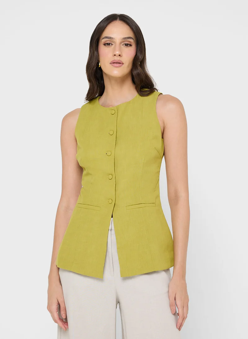 VERO MODA Vmjosie Buttoned Up Sleeveless Top
