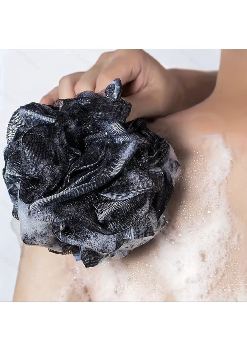 3 Pcs Exfoliating Back Scrubber and Exfoliating Glove and Shower Loofah Set, Body Scrub Portable Shower Towel, Adult Washing and Cleaning Exfoliating Towel (gray) - Image 4