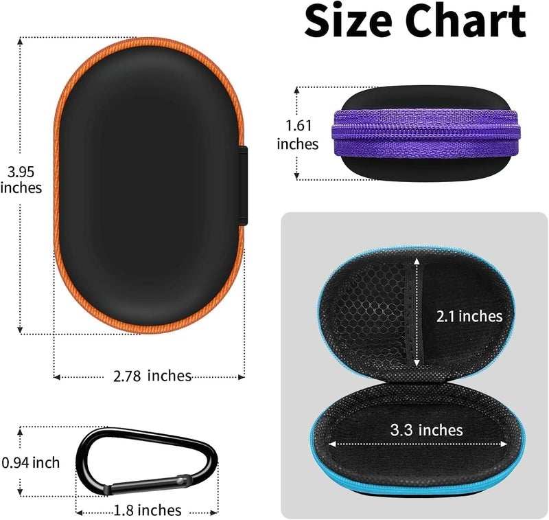 MOLOVA for Earbuds Carrying Case, Small Oval Storage Cases, Tech Pouch, Portable Storage Earbud Pouch Bag for Earbuds, in-Ear Headphones, Earphones, Headsets, Hearing Aids, USB Charging Cable, Purple1 - Image 5