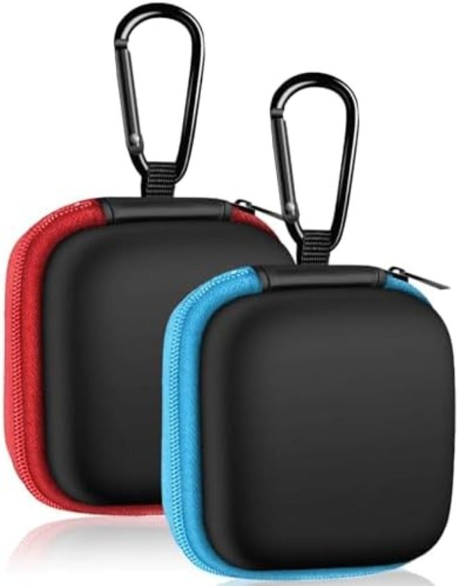 MOLOVA for Earbuds Carrying Case, Small Oval Storage Cases, Tech Pouch, Portable Storage Earbud Pouch Bag for Earbuds, in-Ear Headphones, Earphones, Headsets, Hearing Aids, USB Charging Cable, Purple1 - Image 1