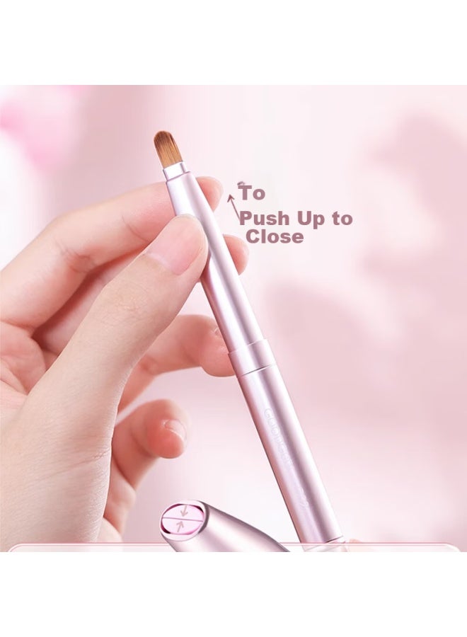 GOOOD Gudi Gudi Goood Double-ended Lip Brush, Lipstick Brush, Retractable Portable Lip Liner, Professional Makeup Tool For Applying Lipstick - Image 4