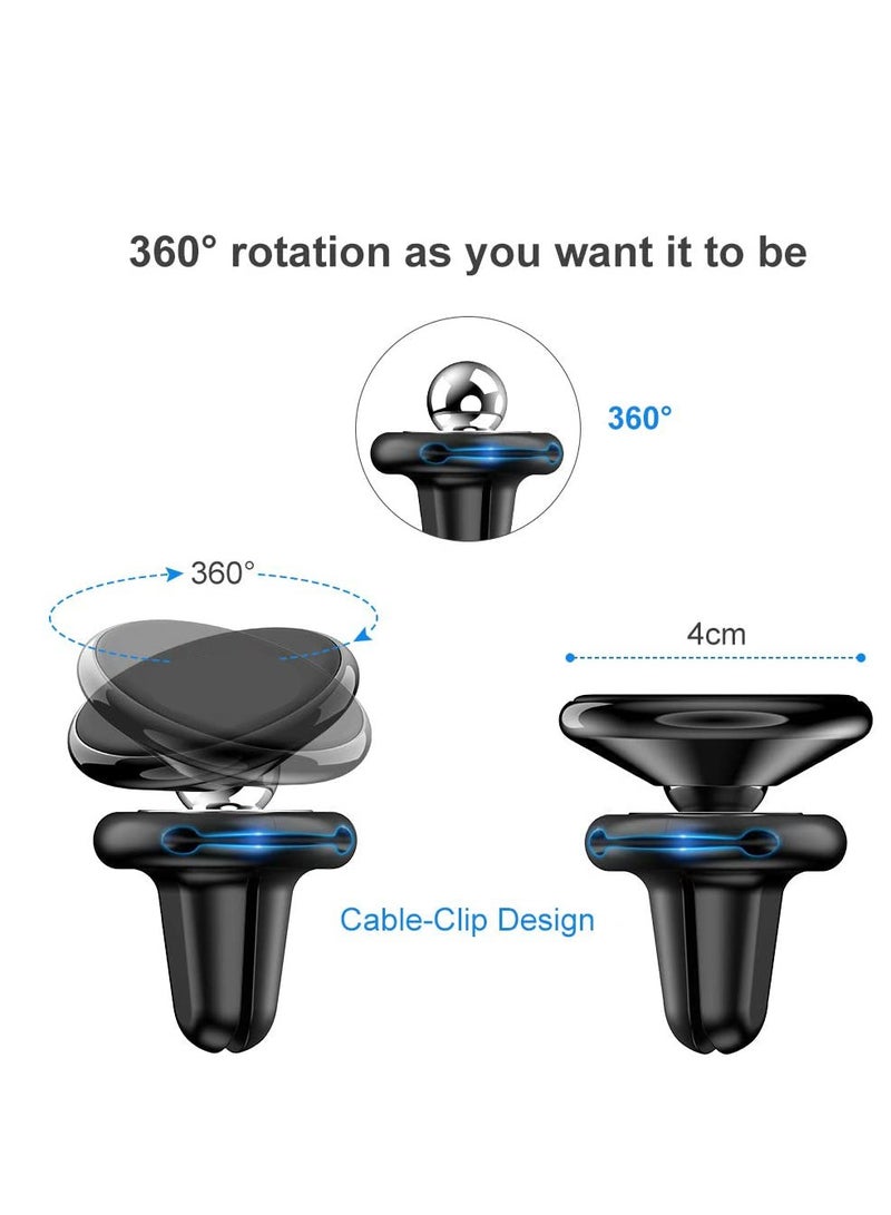 SYOSI Magnetic Phone Car Mount Holder 1 Pack - Car Air Vent Magnet Cell Phone Holder for Car Strong N52 Magnetic Car Phone Mount with 4 Pcs Metal Plate Compatible for iPhone 12 Pro 11 Samsung Google LG - Image 3