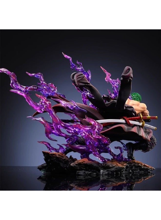 HALAMODO One Piece 17cm Roronoa Zoro Drifting Action Figure，Anime Model with Dynamic Pose, Desk Ornament and Perfect Birthday Gift - Image 3