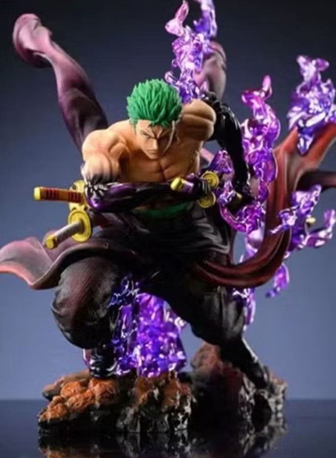 Halamodo One Piece 17cm Roronoa Zoro Drifting Action Figure，Anime Model with Dynamic Pose, Desk Ornament and Perfect Birthday Gift - Image 1