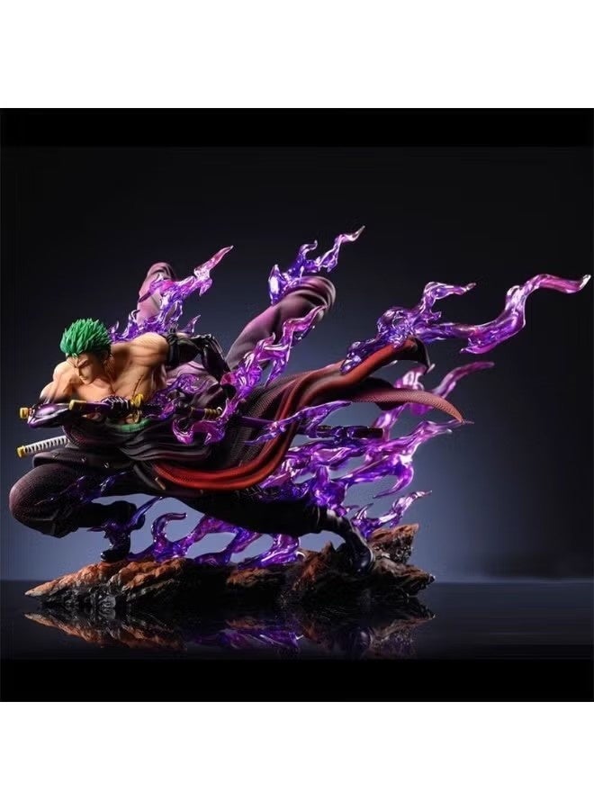 Halamodo One Piece 17cm Roronoa Zoro Drifting Action Figure，Anime Model with Dynamic Pose, Desk Ornament and Perfect Birthday Gift - Image 2