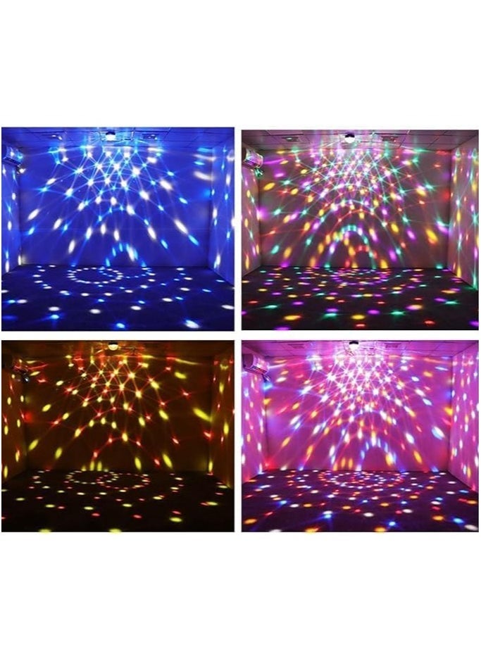 ELTRAZONE Vibrant LED Crystal Disco Ball Party Light – Rotating RGB Strobe Light with Color-Changing Effects – Sound-Activated Stage Light for Dance Floors, Birthday Parties, Weddings, Home Events, Clubs, and Holiday Celebrations – Easy Plug & Play Design  - Image 4