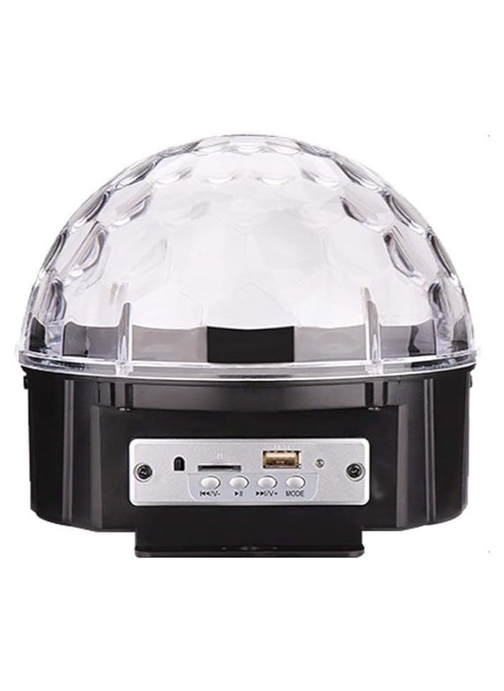 ELTRAZONE Vibrant LED Crystal Disco Ball Party Light – Rotating RGB Strobe Light with Color-Changing Effects – Sound-Activated Stage Light for Dance Floors, Birthday Parties, Weddings, Home Events, Clubs, and Holiday Celebrations – Easy Plug & Play Design  - Image 1