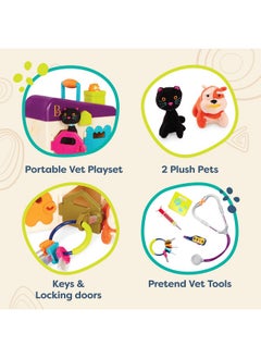B. Toys Toy Vet Set For Toddlers, Kids Pet Care Set Pretend Play Set Vet Clinic, Tools, Plush Toys 2 Years + Pet Vet  - Image 4
