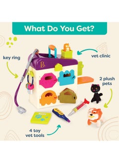B. Toys Toy Vet Set For Toddlers, Kids Pet Care Set Pretend Play Set Vet Clinic, Tools, Plush Toys 2 Years + Pet Vet  - Image 5