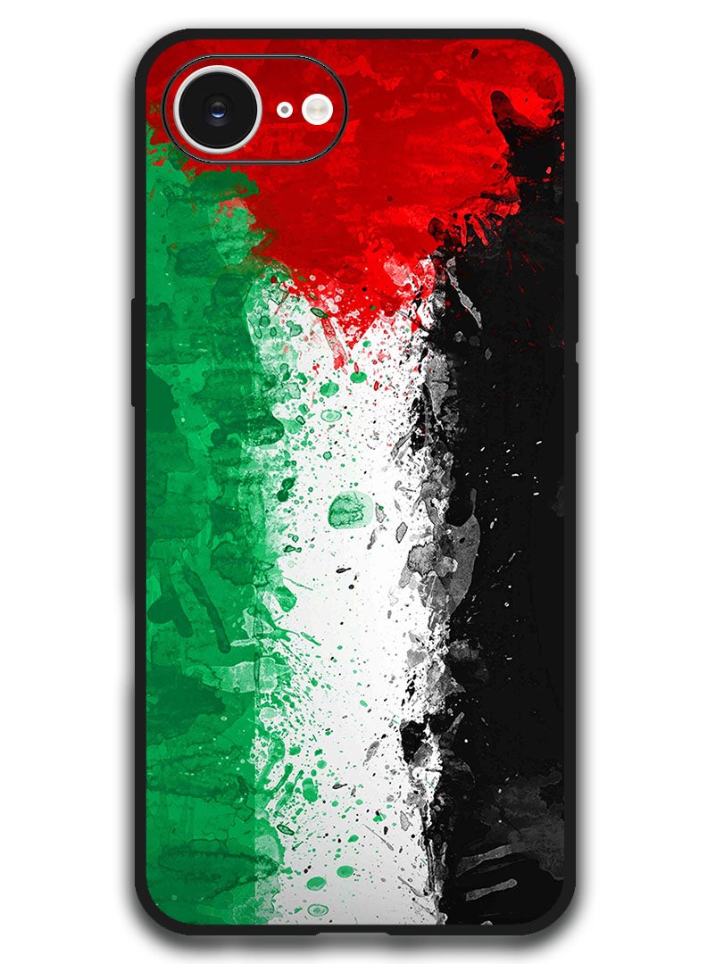 Theodor Case Compatible with Apple iPhone 17e / 16e 6.1 Inch Protection Shockproof Bumper Cover - Palestine Flag 1 - Image 1