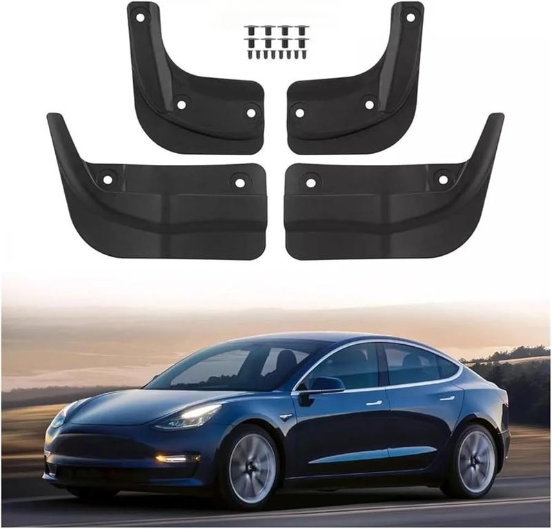 Tesla Model 3 2024 TPE Mud Flaps Mudguards Anti Snow Sand Guard Protector - Image 2