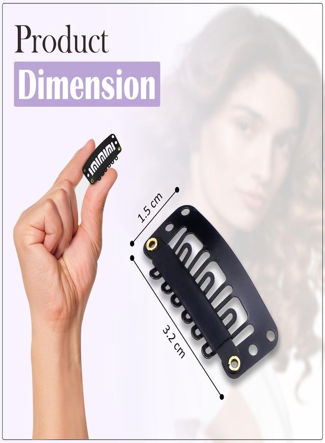 GLUN® Pack of 12 Hair Extension Clips for Women, Chunni or Dupatta & Hair Clip Strong Snap, Wig Clips for Hair Patches, Extensions, Secure Hair Accessories - Image 5