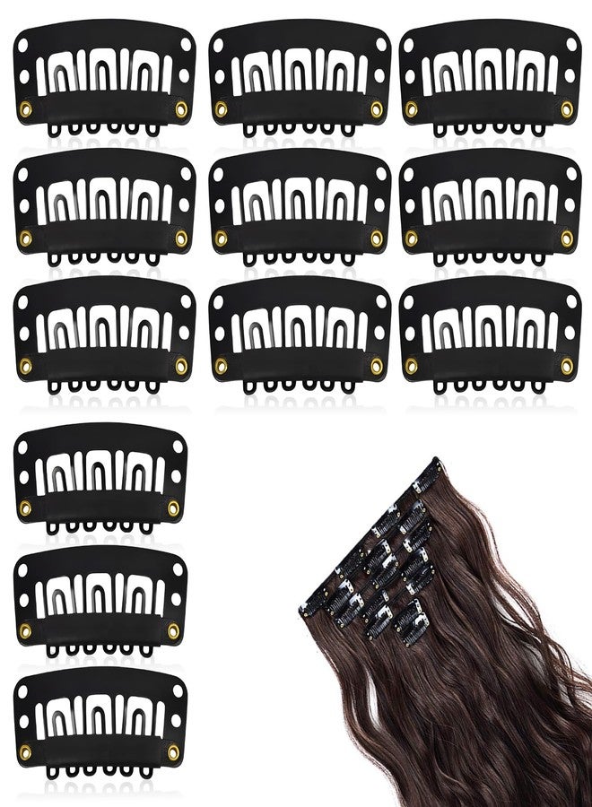 GLUN® Pack of 12 Hair Extension Clips for Women, Chunni or Dupatta & Hair Clip Strong Snap, Wig Clips for Hair Patches, Extensions, Secure Hair Accessories - Image 1