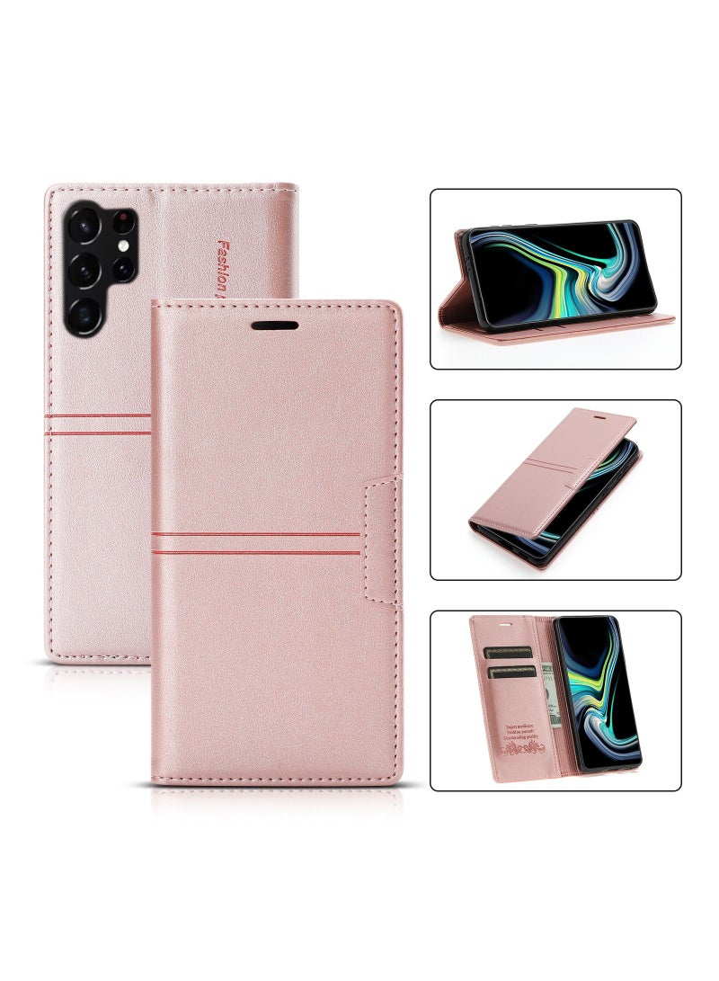 Suteni Flip Cover Hidden Card Slots Leather Phone Case for Samsung - Image 3
