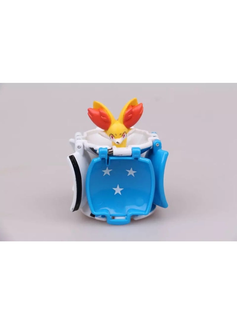 4-Piece Transformable Flipping Pet Pokeball Set - Red Blue Green Yellow - Image 4
