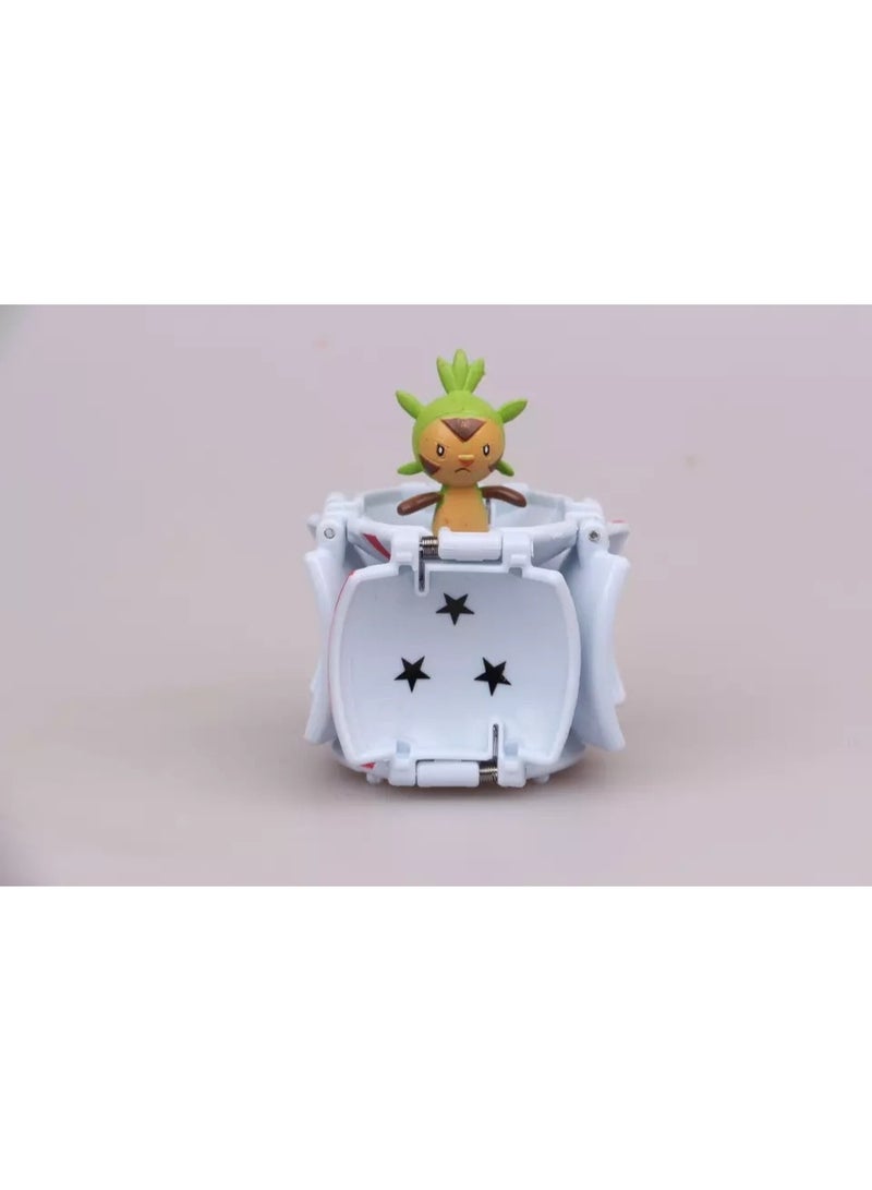 4-Piece Transformable Flipping Pet Pokeball Set - Red Blue Green Yellow - Image 3