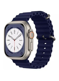 Ocean Silicon Rubber Watch Band Strap for Apple Watch Ultra 49mm/45mm/44mm/42mm Ocean Dark Blue