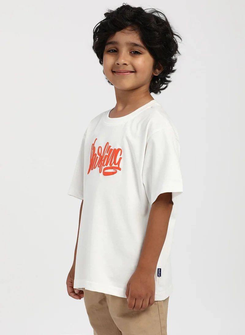 نوتيناتي تيشيرت أولاد قطن بطبعة ركوب الأمواج