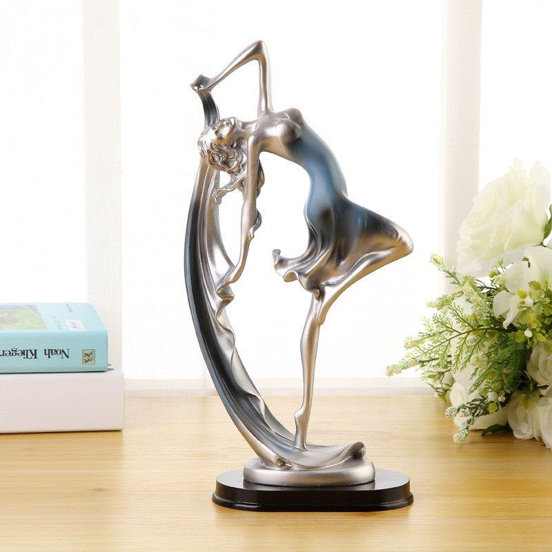 WG European-style dancing girl figurine, elegant dancing woman decoration, fashionable birthday gift, home décor item, artisanal  gift. - Image 4