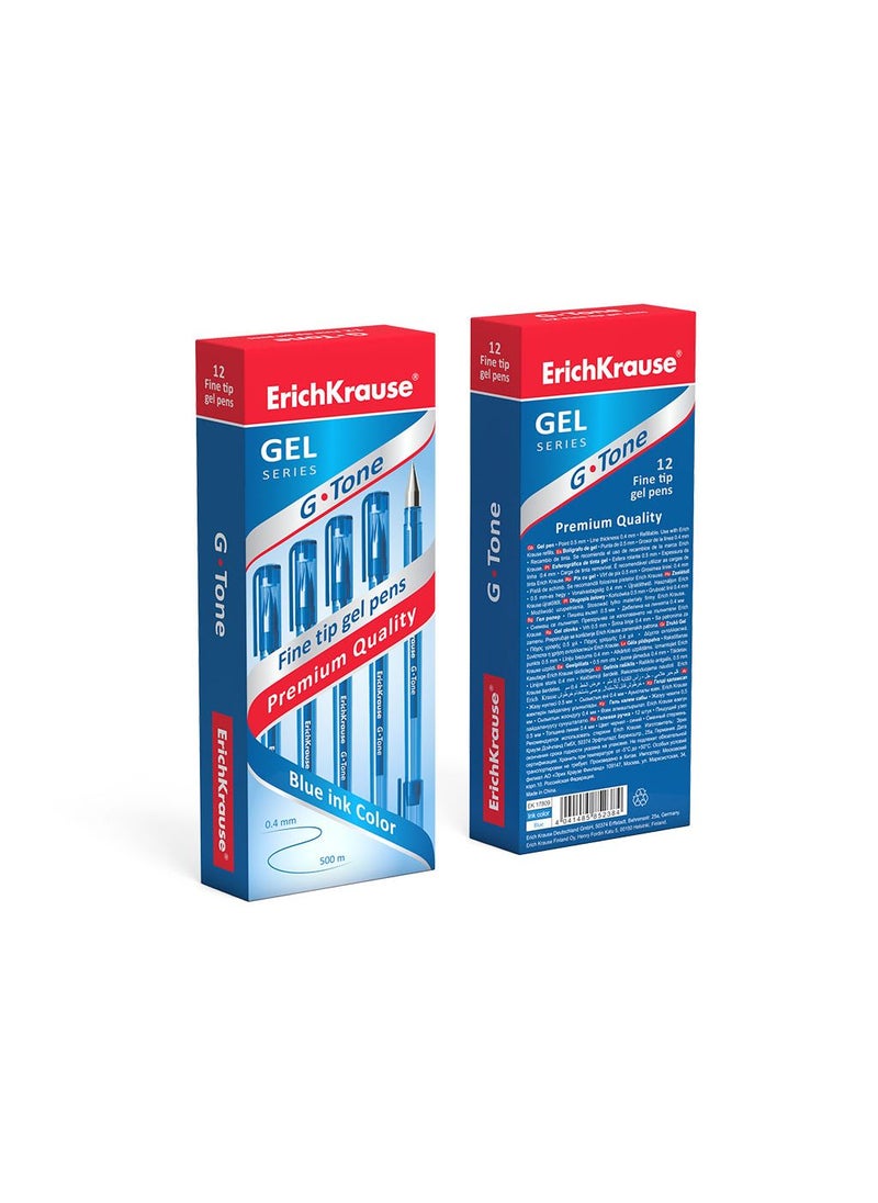 ErichKrause Gel ink pen G-Tone Stick Original 0.5, ink color: blue (box 12 pcs.)  - Image 3