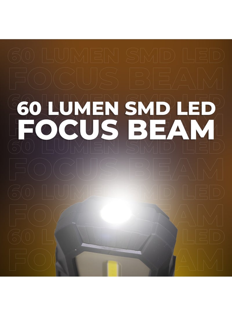 توبيز أضواء فحص مصباح ورشة عمل COB LED الجديدة من توبي مع خطاف وحامل مغناطيسي مصباح تخييم LED مزدوج الطاقة للتخييم في ورشة إصلاح السيارات (T18)  - Image 4