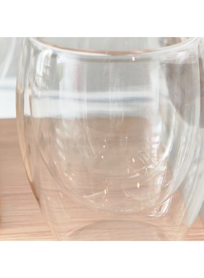 Home Box مجموعة أكواب زجاجية مزدوجة الجدار 4 قطع سعة 250 مل - Image 4