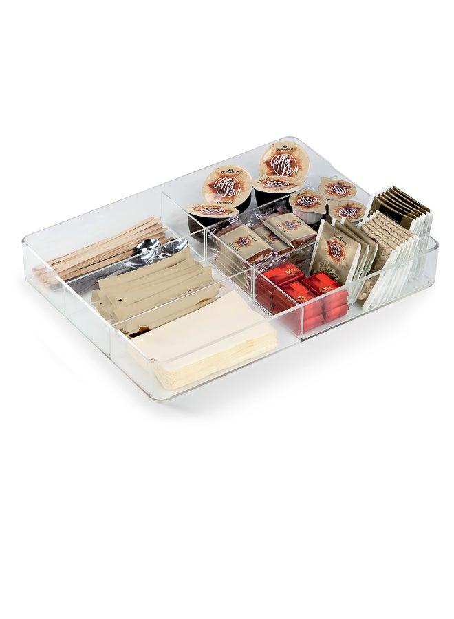 Durable Transparent Coffee Organizer Tray for Countertop Storage - Acrylic Accessory Holder - Image 2