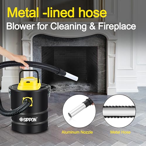 SIPPON Ash Vacuum Cleaner Pellet Stove Vacuum Cleaner with Wheeled Base Blower Function 800W Powerful Suction 26 Gallon AllinOne Ash Vacuum for Fireplaces Pellet Stoves - Image 3