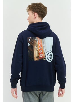 Champion Champion x MLB Men Sportswear Fit Outdoor Hoodie, Navy Combo  - Image 3
