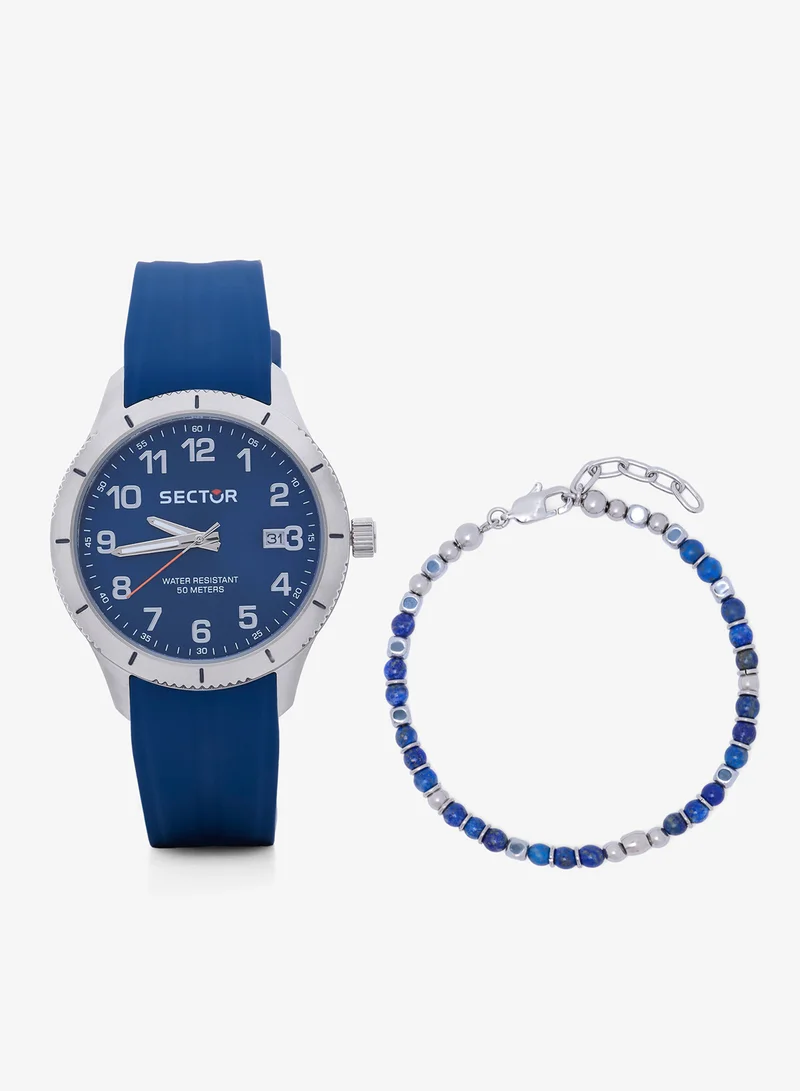 Sector 270 collection Men's Blue Silicon watch + Jewelry - R3251578018