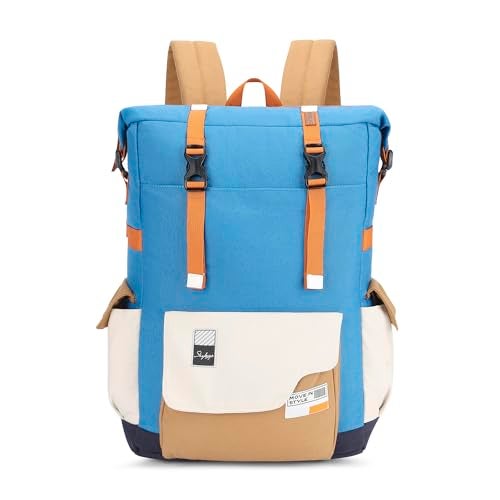 Skybags CANVAS 02 3 Compartment LAPTOP BACKPACK BLUE - Image 1