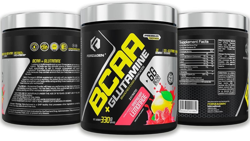 Forzagen BCAAS Amino Acids Powder with Glutamine BCAA Powder Branched Chain Amino Acids Supplements Powder BCAA Lean Energy Pre Workout  Post Workout Muscle Recovery Powder 30 Servings - Image 4
