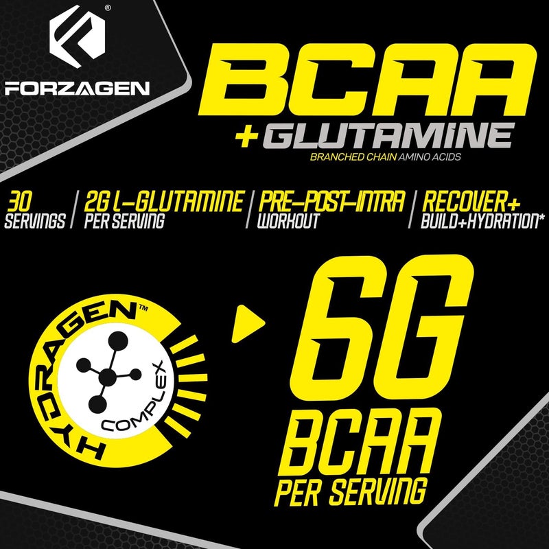 Forzagen BCAAS Amino Acids Powder with Glutamine BCAA Powder Branched Chain Amino Acids Supplements Powder BCAA Lean Energy Pre Workout  Post Workout Muscle Recovery Powder 30 Servings - Image 5