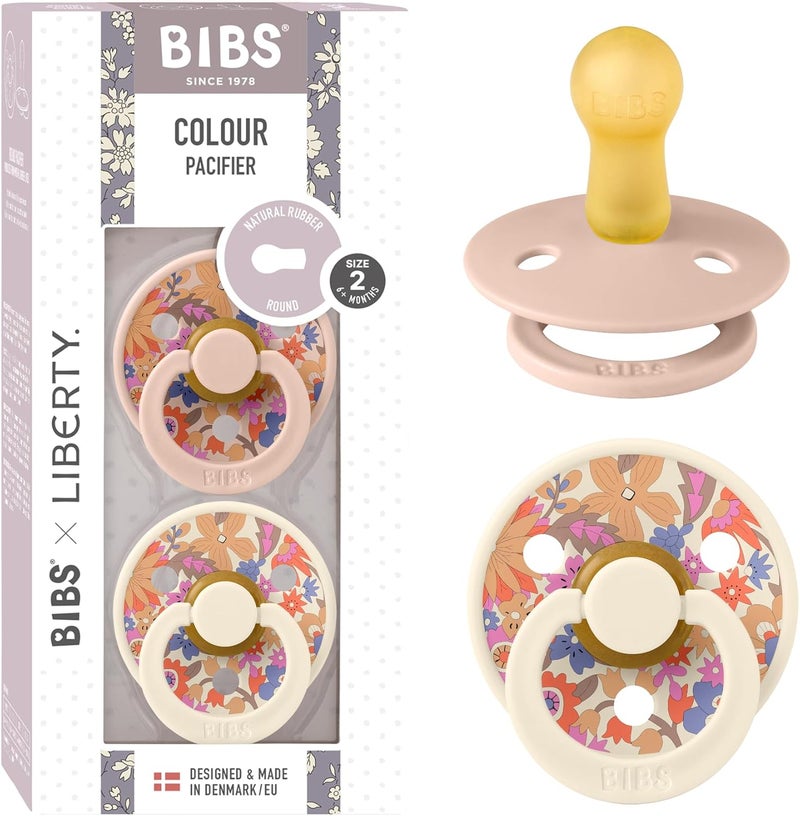 BIBS x Liberty Pacifier 2-Pack - June Blossom Design - Image 1