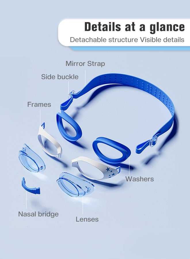 GROIC 5-PCs Kids Swim Set Including Kids Swim Goggles, Swimming Caps, Ear Plug, Nose Clip and Storage Bag, Anti Fog Swim Goggles with Silicone Nose Clip Ear Plugs for Kids Age 3-12 - Image 3