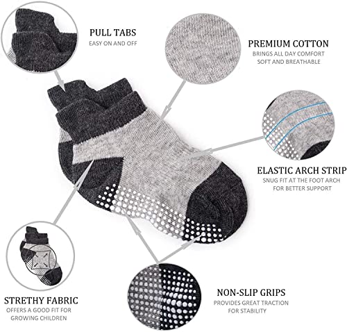 ZAPLES Baby Non Slip Grip Ankle Socks with Non Skid Soles for Infants Toddlers Kids Boys Girls, Assorted 12 Pack, 12-36 Months - Image 2