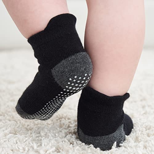 ZAPLES Baby Non Slip Grip Ankle Socks with Non Skid Soles for Infants Toddlers Kids Boys Girls, Assorted 12 Pack, 12-36 Months - Image 4