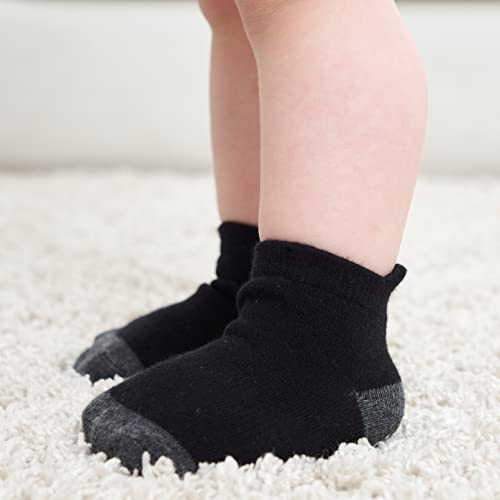 ZAPLES Baby Non Slip Grip Ankle Socks with Non Skid Soles for Infants Toddlers Kids Boys Girls, Assorted 12 Pack, 12-36 Months - Image 3